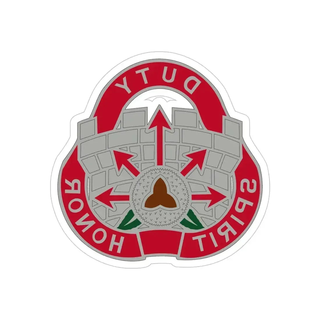 134 Engineer Group (U.S. Army) REVERSE PRINT Transparent Die-Cut STICKER 5 Inch Die-Cut Transparent - The Sticker Space