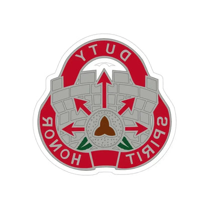 134 Engineer Group (U.S. Army) REVERSE PRINT Transparent Die-Cut STICKER 5 Inch Die-Cut Transparent - The Sticker Space