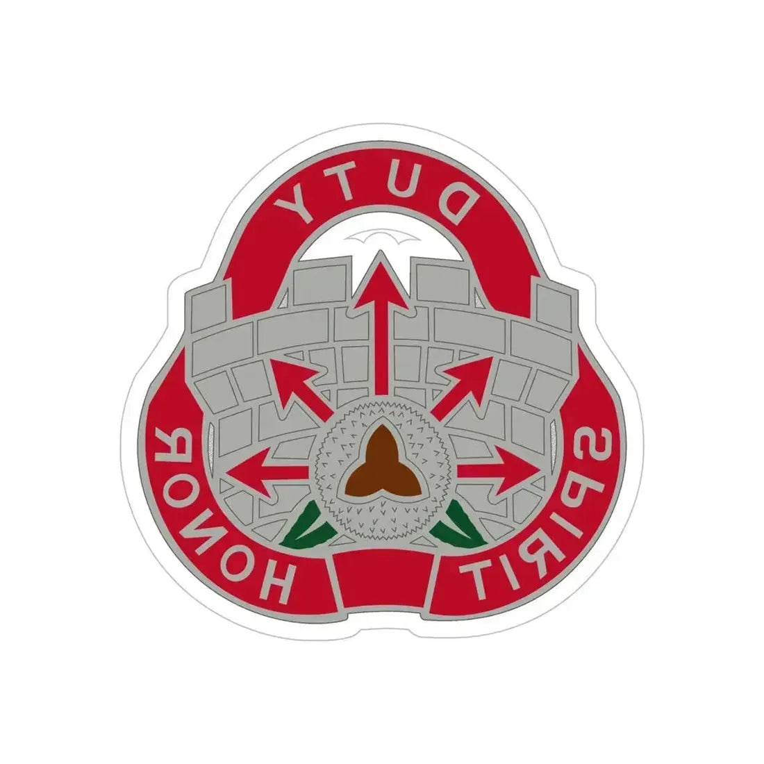 134 Engineer Group (U.S. Army) REVERSE PRINT Transparent Die-Cut STICKER 6 Inch Die-Cut Transparent - The Sticker Space