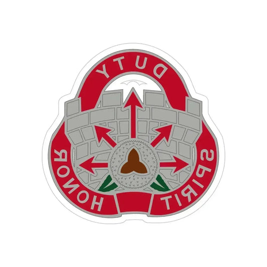 134 Engineer Group (U.S. Army) REVERSE PRINT Transparent Die-Cut STICKER 6 Inch Die-Cut Transparent - The Sticker Space