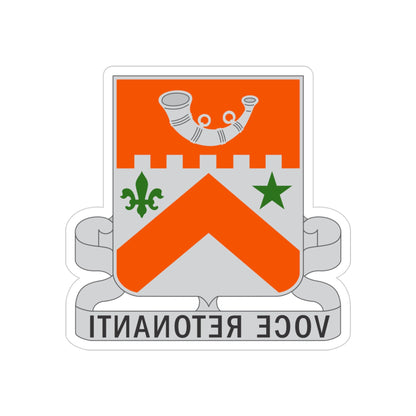 134 Signal Battalion (U.S. Army) REVERSE PRINT Transparent STICKER-3" × 3"-The Sticker Space