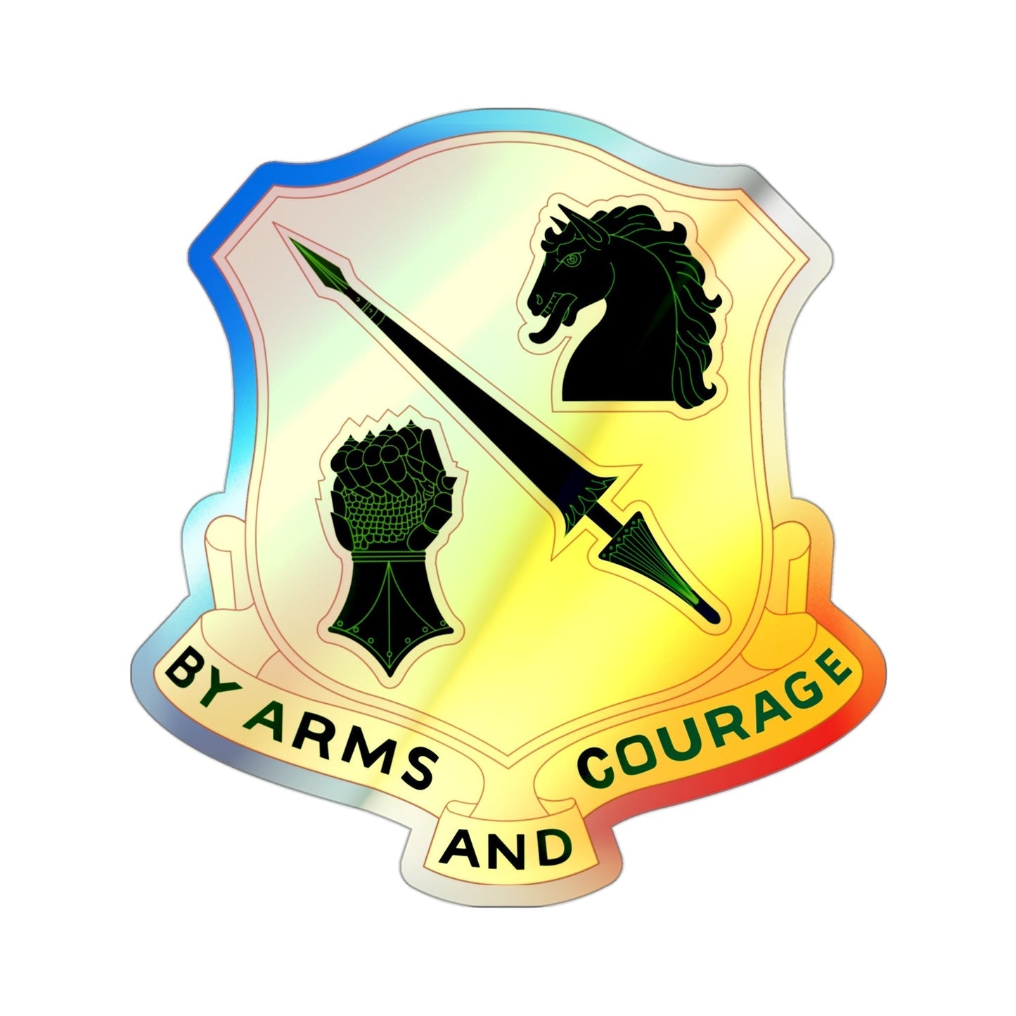 134 Tank Battalion (U.S. Army) Holographic STICKER Die-Cut Vinyl Decal-3 Inch-The Sticker Space