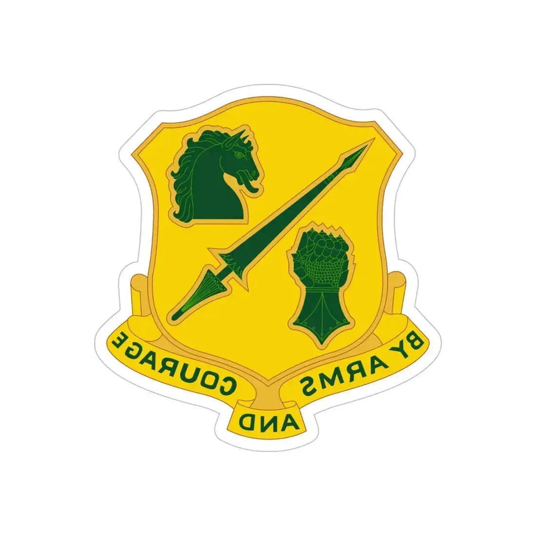 134 Tank Battalion (U.S. Army) REVERSE PRINT Transparent Die-Cut STICKER - The Sticker Space