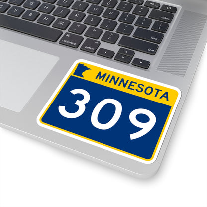 MN-309 wide (Minnesota) (Road Sign) STICKER Vinyl Kiss-Cut Decal