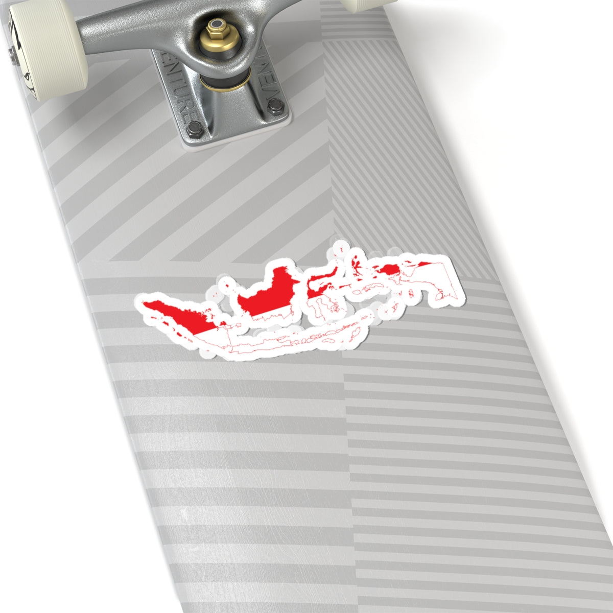 Flag map of Indonesia physical version (Indonesia) STICKER Vinyl Kiss-Cut Decal