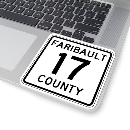 Faribault County Route 17 MN (Minnesota) (Road Sign) STICKER Vinyl Kiss-Cut Decal