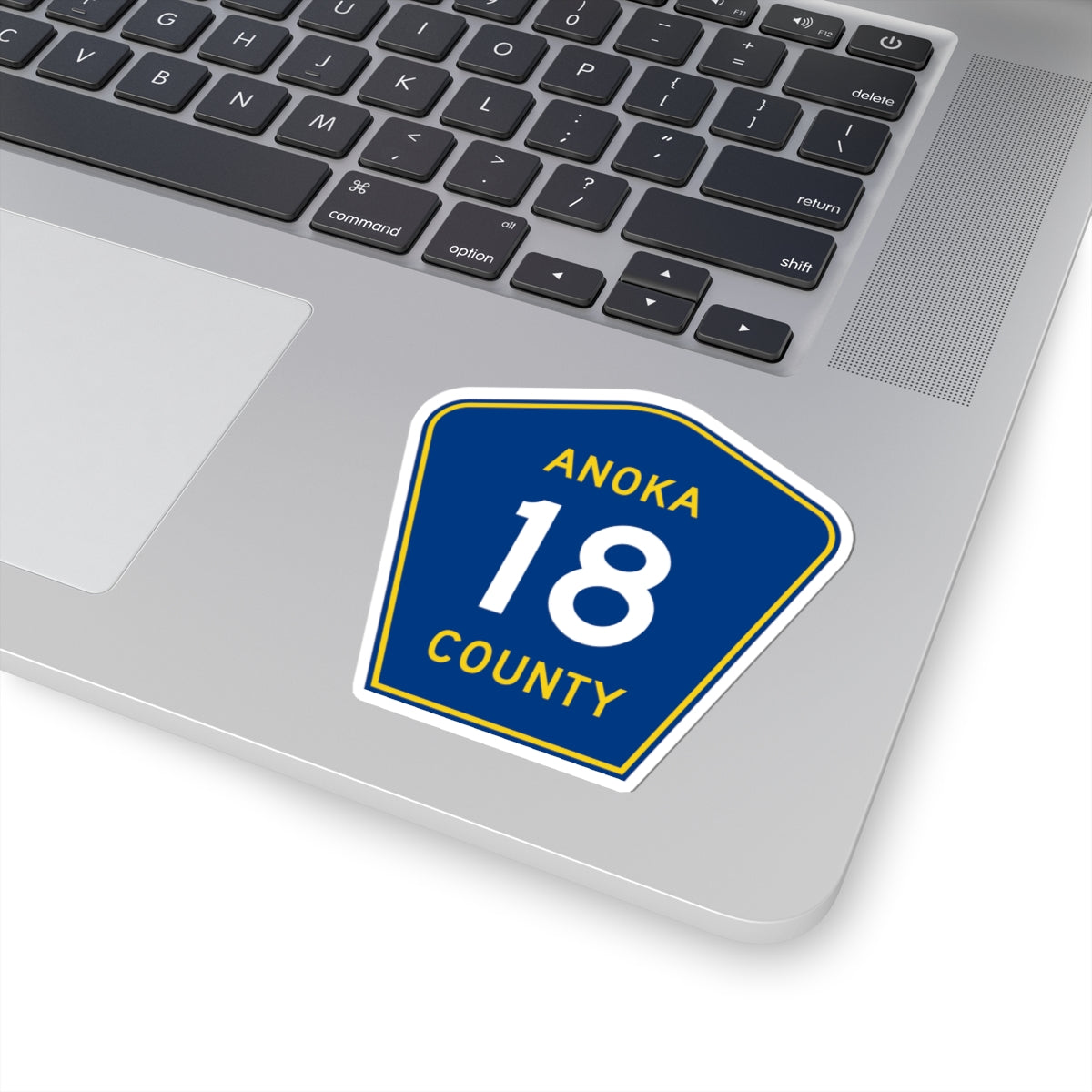 Anoka County 18 (Minnesota) (Road Sign) STICKER Vinyl Kiss-Cut Decal