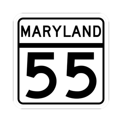 MD Route 55 (Maryland) (Road Sign) STICKER Vinyl Kiss-Cut Decal