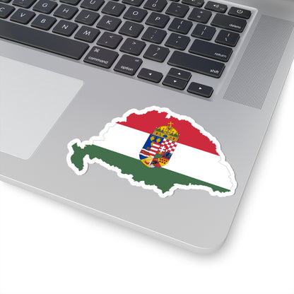 Flag-map of Transleithania 1915-1918 (Hungary) STICKER Vinyl Kiss-Cut Decal