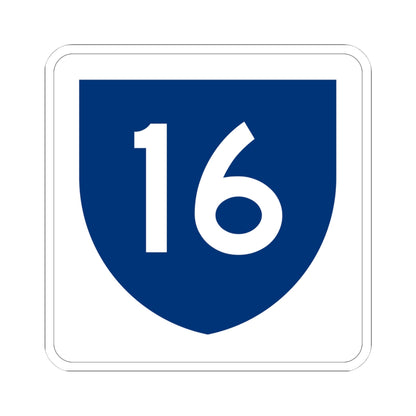 PR primary 16 (Puerto Rico) (Road Sign) STICKER Vinyl Kiss-Cut Decal