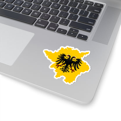 Flag-map of Holy Roman Empire 1779 (Germany) STICKER Vinyl Kiss-Cut Decal