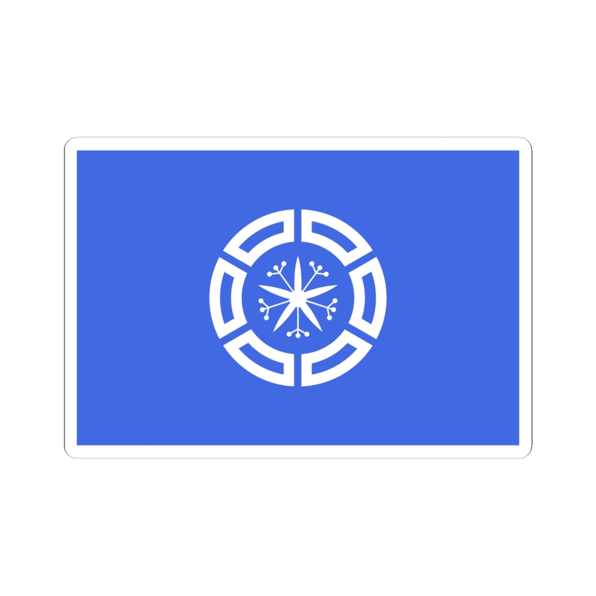 Flag of Muroran Hokkaido (Japan) STICKER Vinyl Kiss-Cut Decal