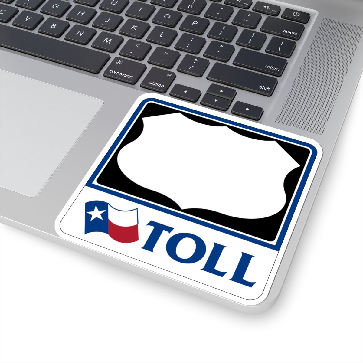 Toll Texas U.S. Highway blank (Texas) (Road Sign) STICKER Vinyl Kiss-Cut Decal