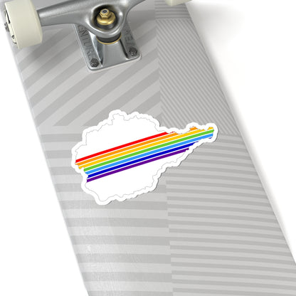 Flag-map of the Jewish Autonomous Oblast (Russia) STICKER Vinyl Kiss-Cut Decal