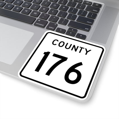 County 176 square (Minnesota) (Road Sign) STICKER Vinyl Kiss-Cut Decal