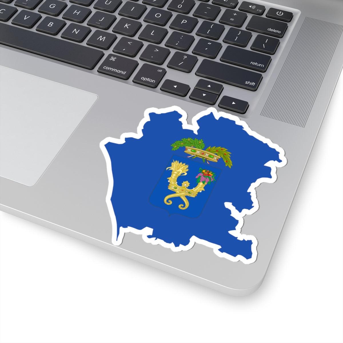 Flag map of the Province of Caserta (Italy) STICKER Vinyl Kiss-Cut Decal