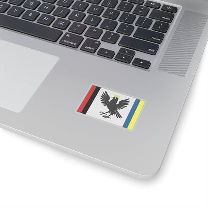 Flag of Ivano Frankivsk Oblast Ukraine - STICKER Vinyl Kiss-Cut Decal