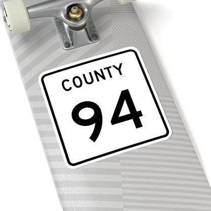 County 94 square (Minnesota) (Road Sign) STICKER Vinyl Kiss-Cut Decal