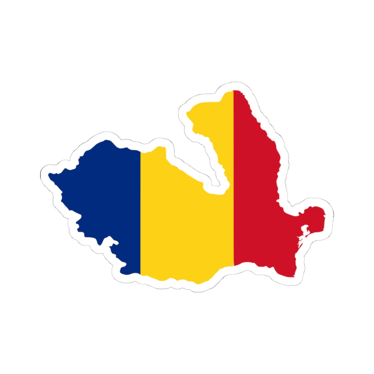 Flag-map of Romania 1940-1941 (Oman) STICKER Vinyl Kiss-Cut Decal