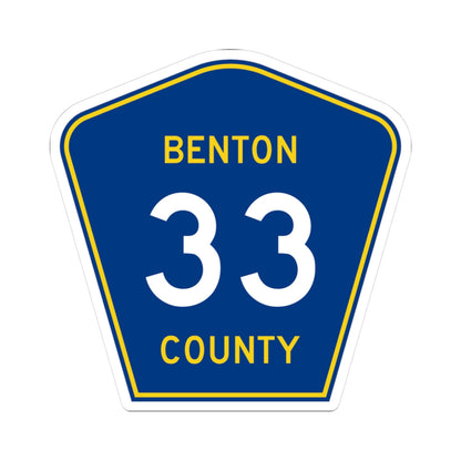 Benton County 33 (Minnesota) (Road Sign) STICKER Vinyl Kiss-Cut Decal