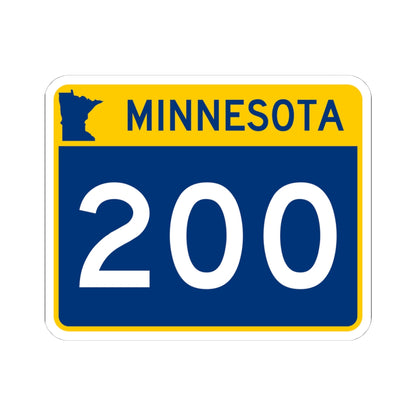 MN-200 wide (Minnesota) (Road Sign) STICKER Vinyl Kiss-Cut Decal