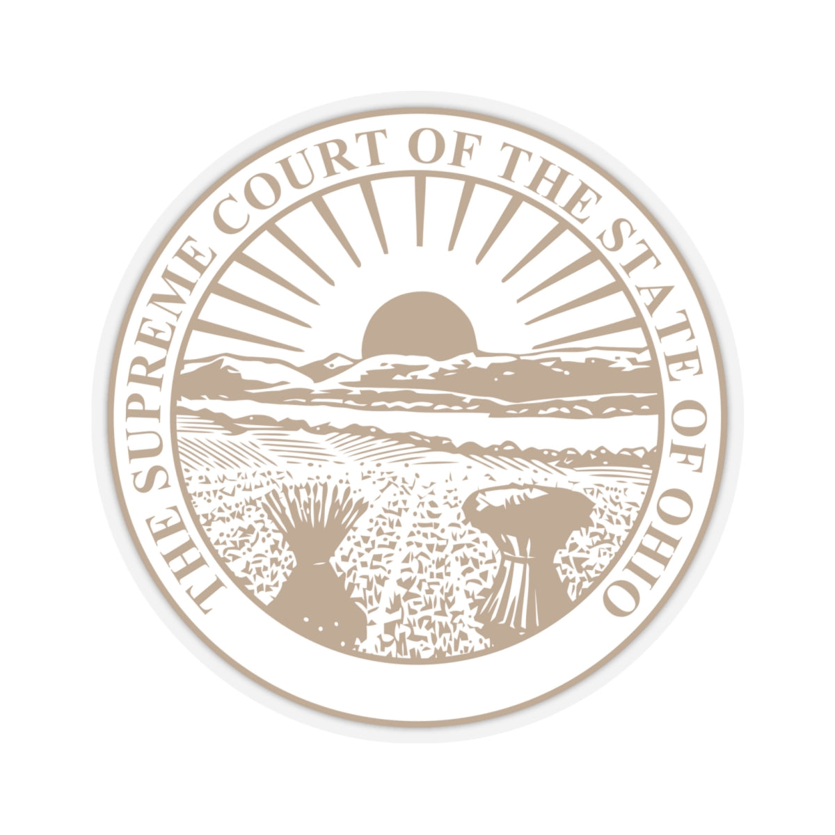 Seal of the Supreme Court of Ohio - STICKER Vinyl Kiss-Cut Decal