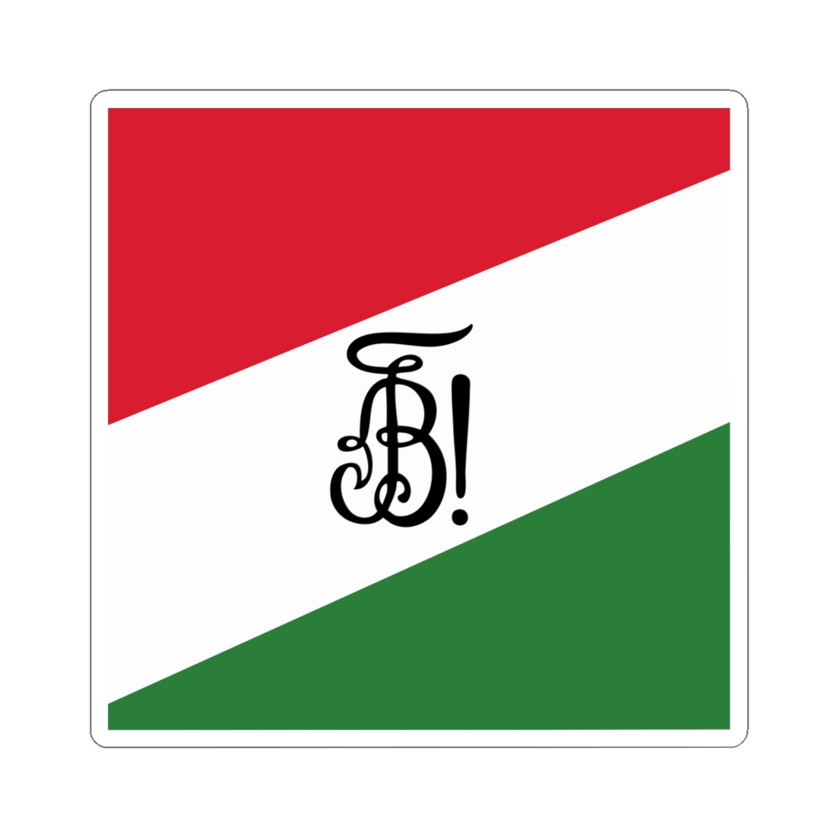 Fahne Burgundia (Switzerland) STICKER Vinyl Kiss-Cut Decal