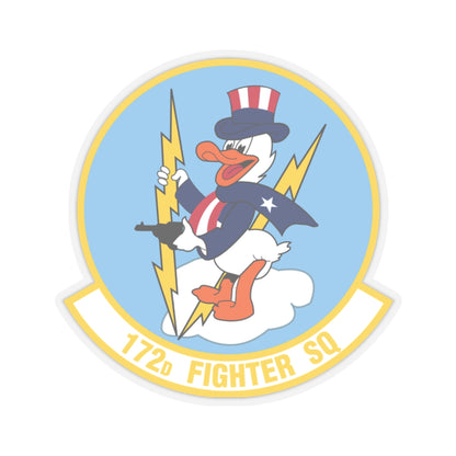 172 Fighter Squadron (U.S. Air Force) STICKER Vinyl Kiss-Cut Decal-2" × 2"-Transparent-The Sticker Space