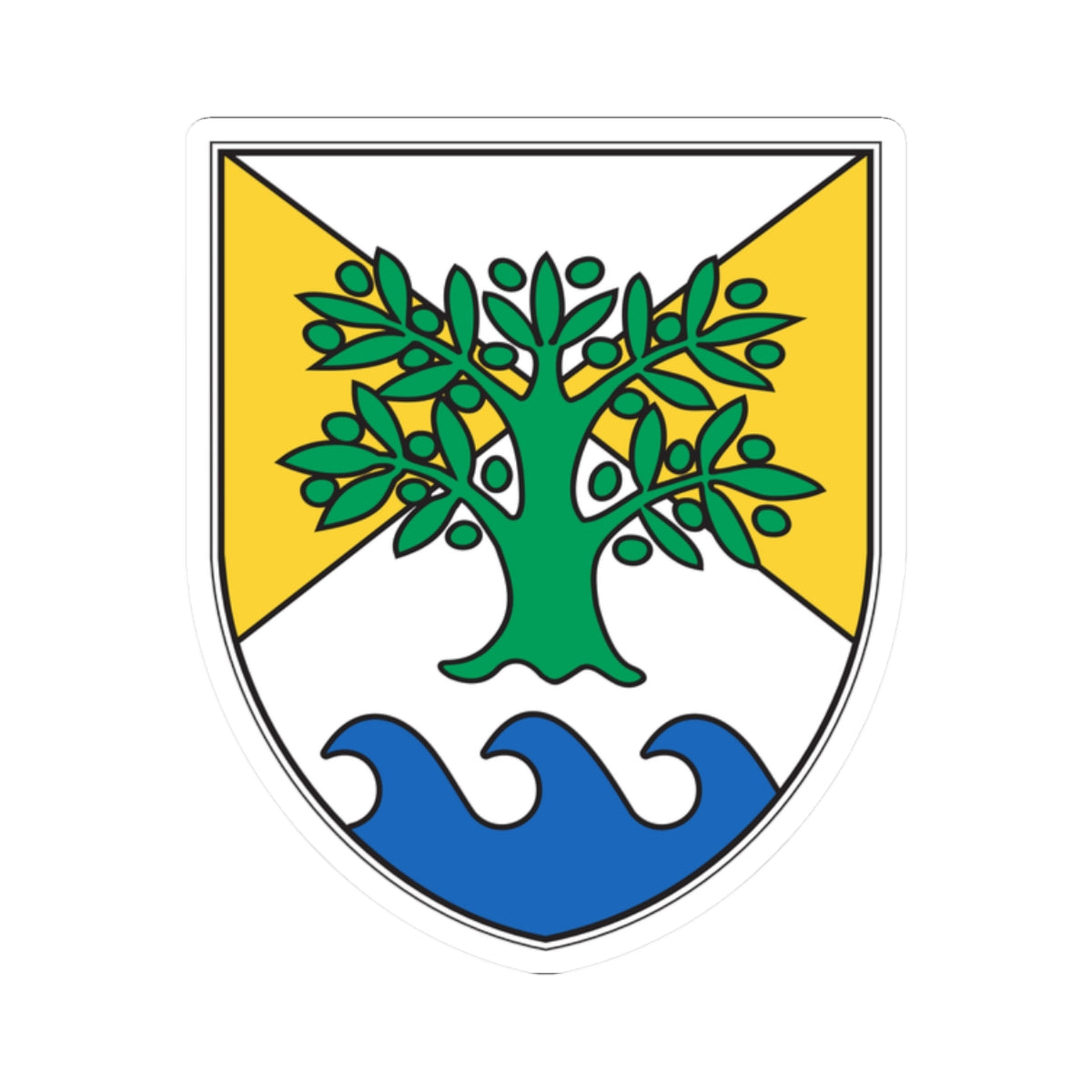 Ankaran Grb - Coat of Arms (Slovenia) (Coat of Arms) STICKER Vinyl Kiss-Cut Decal