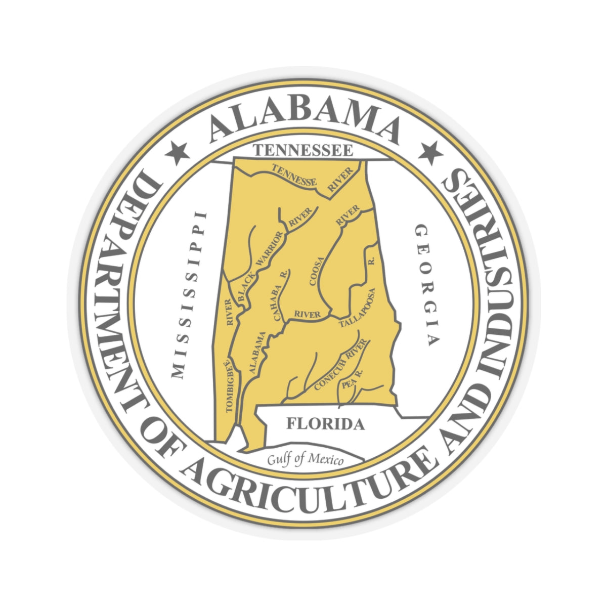 Alabama Department of Agriculture and Industries - STICKER Vinyl Kiss-Cut Decal