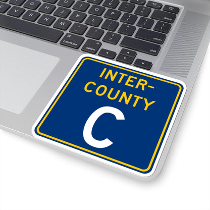 Inter County Route C MN (Minnesota) (Road Sign) STICKER Vinyl Kiss-Cut Decal