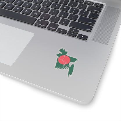 Flag-map of Bangladesh2 (Bangladesh) STICKER Vinyl Kiss-Cut Decal