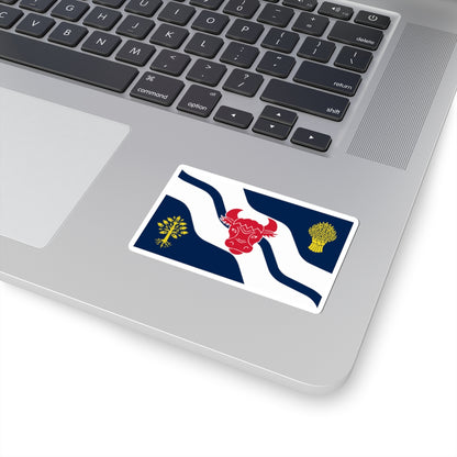 Flag of Oxfordshire (England) STICKER Vinyl Kiss-Cut Decal