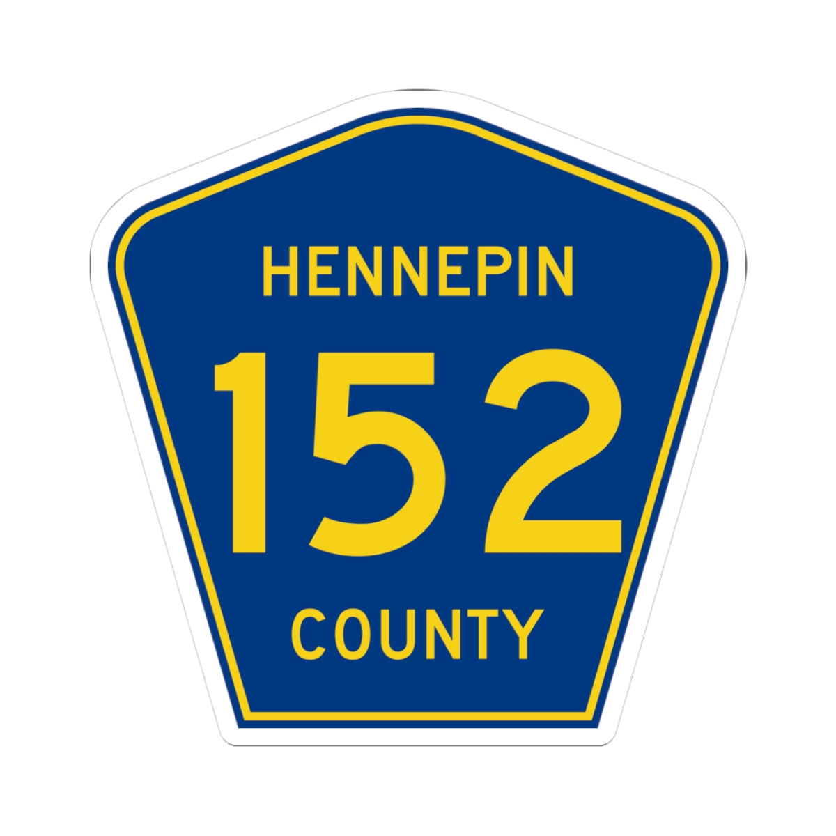 Hennepin County 152 (Minnesota) (Road Sign) STICKER Vinyl Kiss-Cut Decal