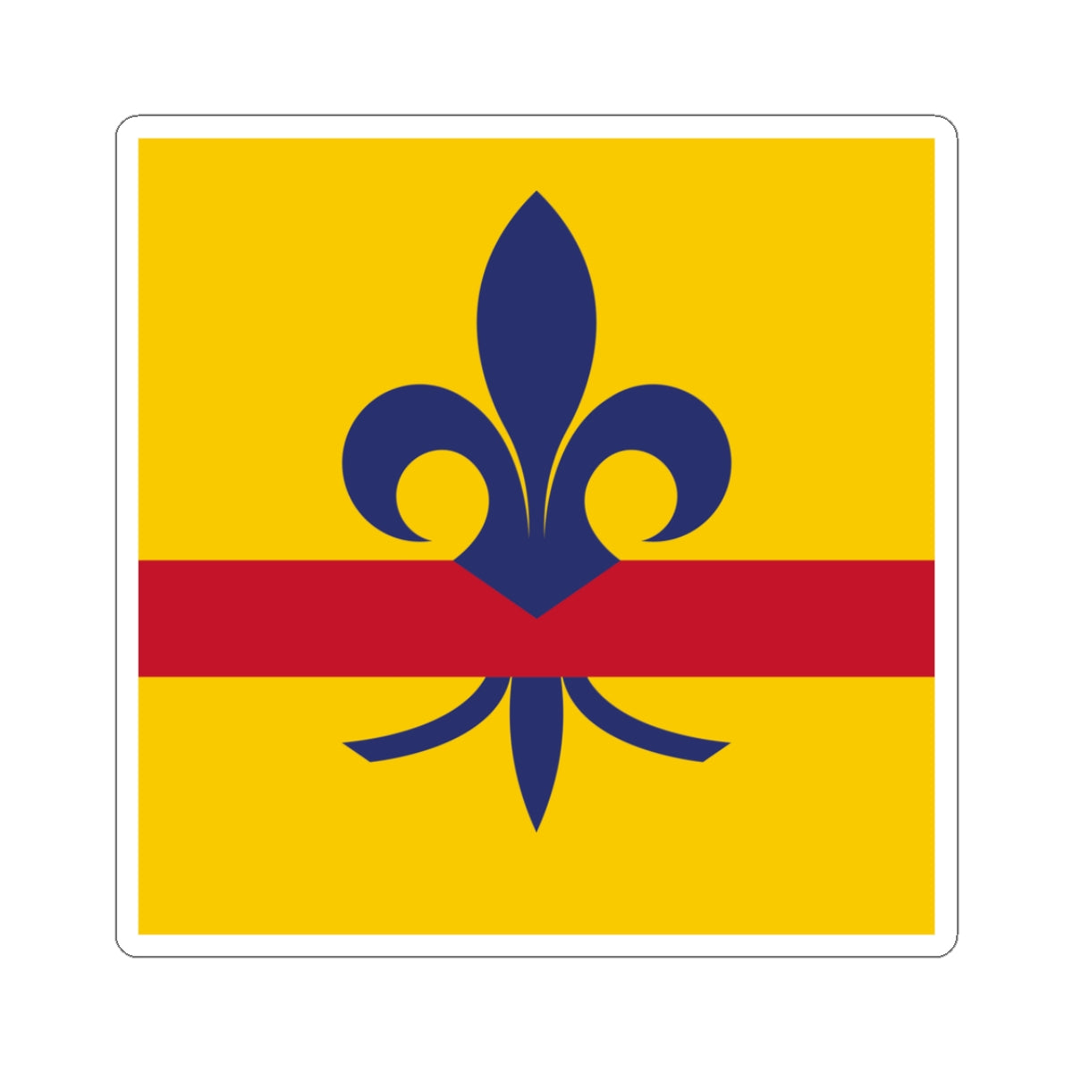 Flag of Pertuis France (France) STICKER Vinyl Kiss-Cut Decal