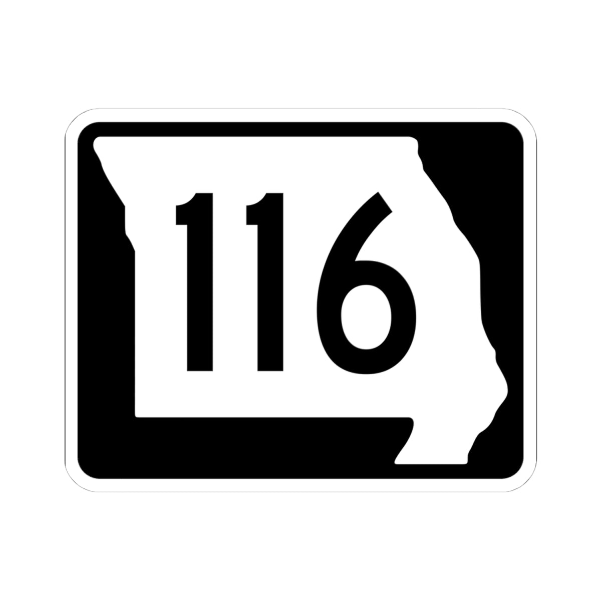 MO-116 (Missouri) (Road Sign) STICKER Vinyl Kiss-Cut Decal
