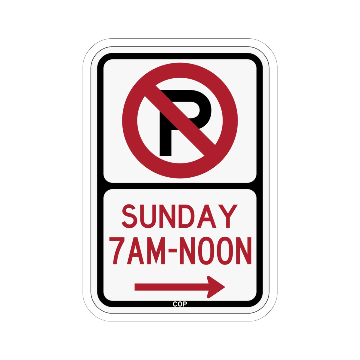 PBOT Road sign P1265R (Oregon) (Road Sign) STICKER Vinyl Kiss-Cut Decal