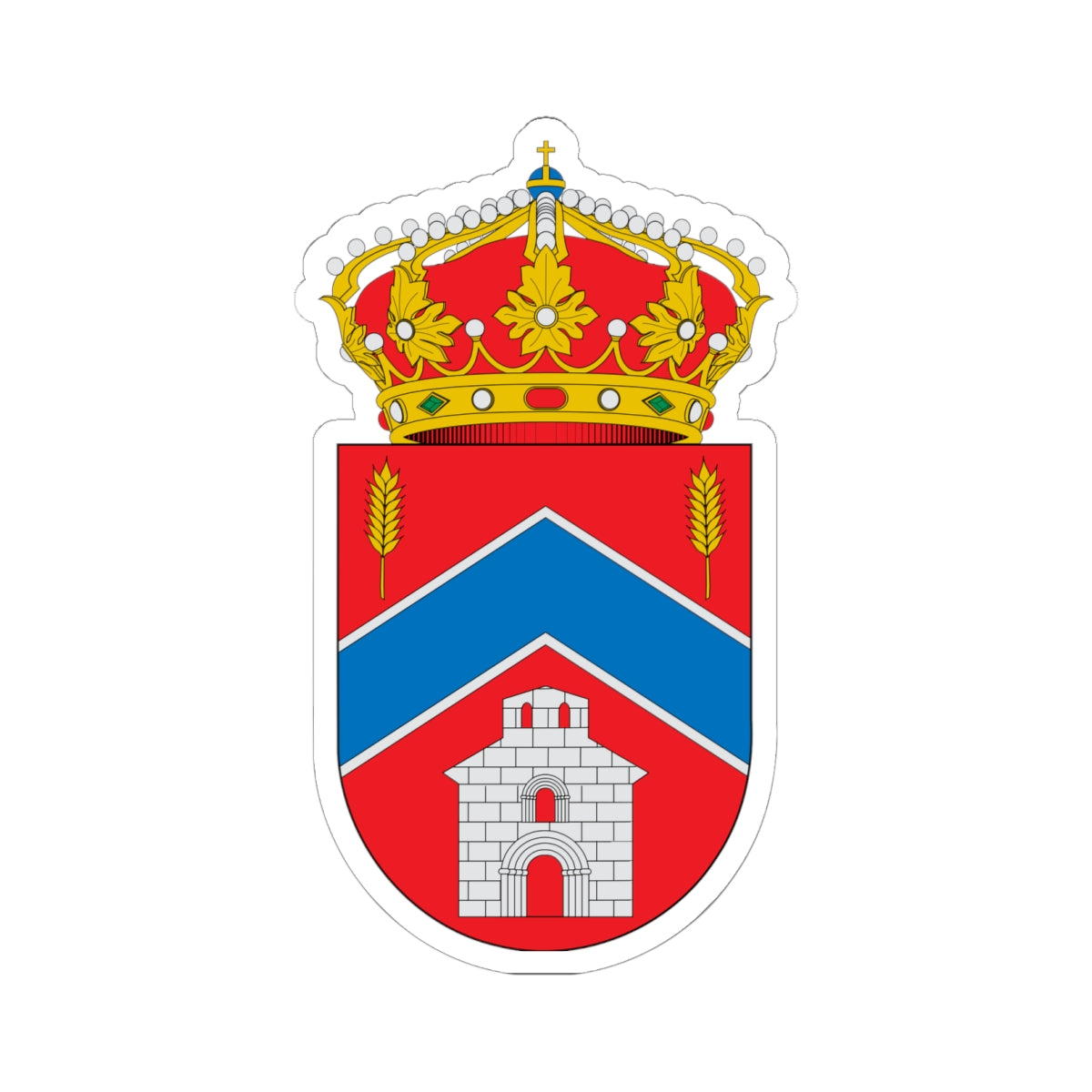 Escudo de Chalamera (Spain) (Coat of Arms) STICKER Vinyl Kiss-Cut Decal