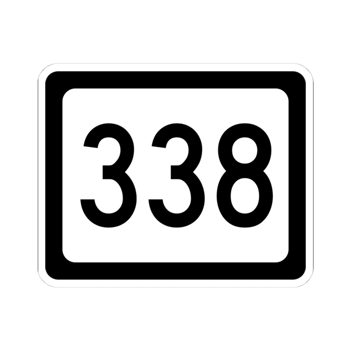 WV-338 (Virginia) (Road Sign) STICKER Vinyl Kiss-Cut Decal