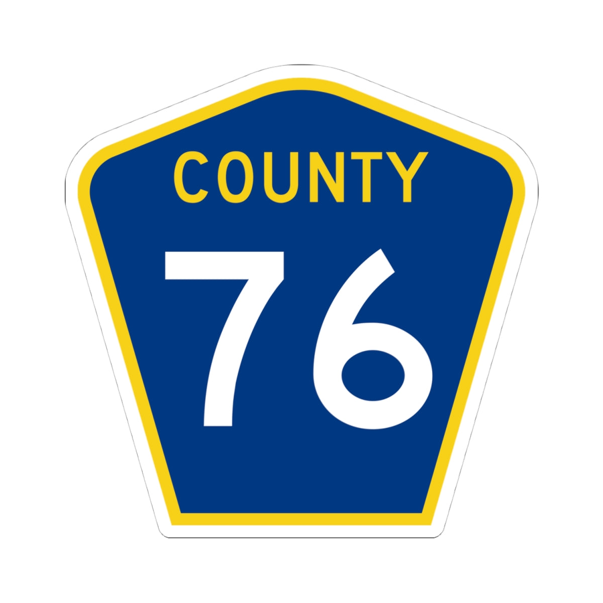 County 76 MN (Minnesota) (Road Sign) STICKER Vinyl Kiss-Cut Decal