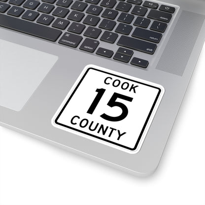 Cook County 15 MN (Minnesota) (Road Sign) STICKER Vinyl Kiss-Cut Decal
