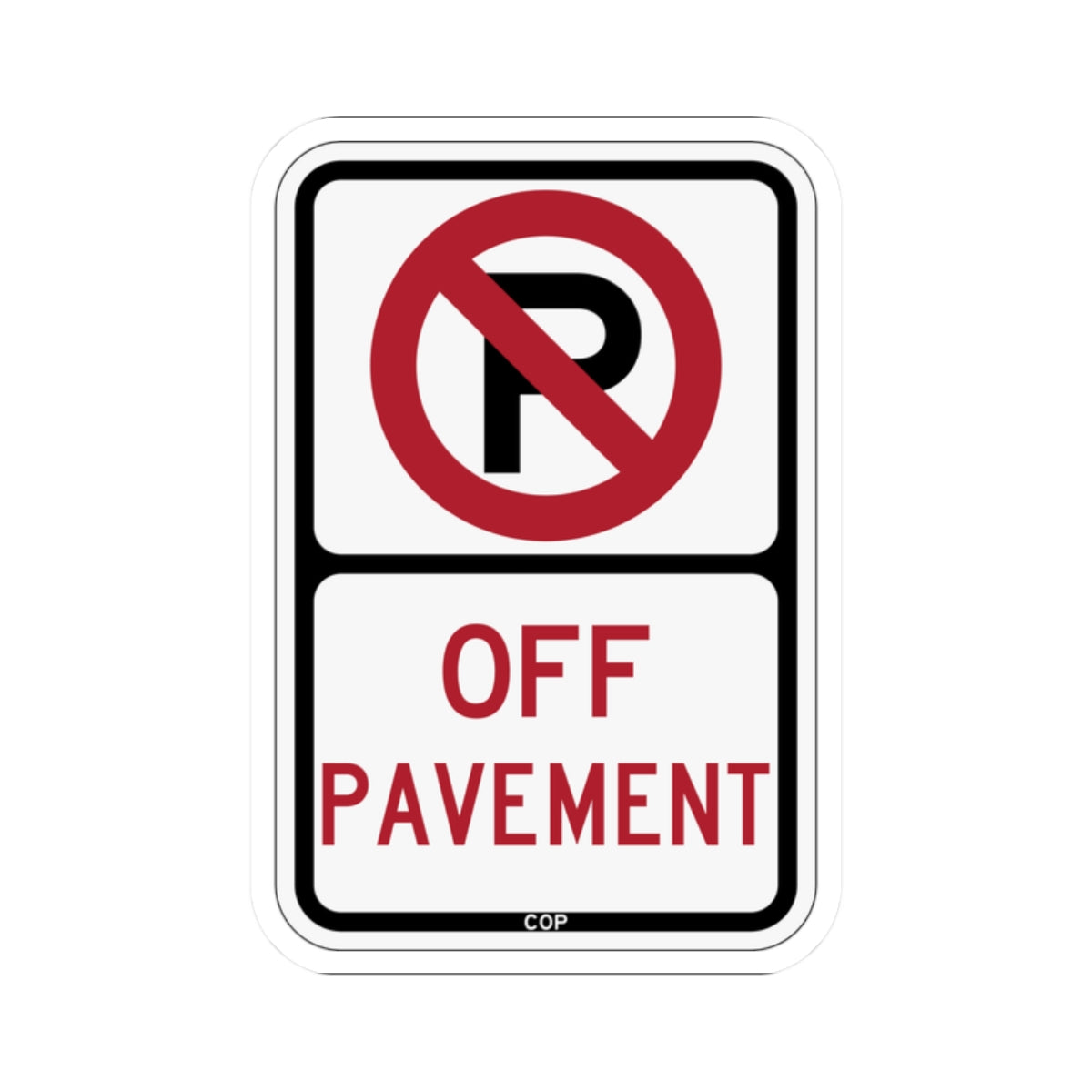 PBOT Road sign P1810 (Oregon) (Road Sign) STICKER Vinyl Kiss-Cut Decal