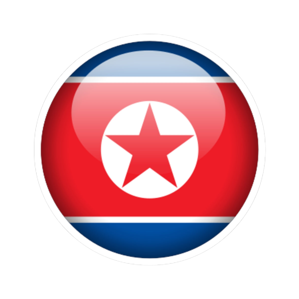 Flag orb North Korea (Korea) STICKER Vinyl Kiss-Cut Decal