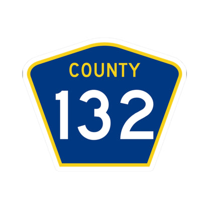 County 132 MN (Minnesota) (Road Sign) STICKER Vinyl Kiss-Cut Decal