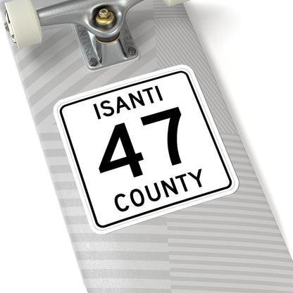 Isanti County 47 MN (Minnesota) (Road Sign) STICKER Vinyl Kiss-Cut Decal