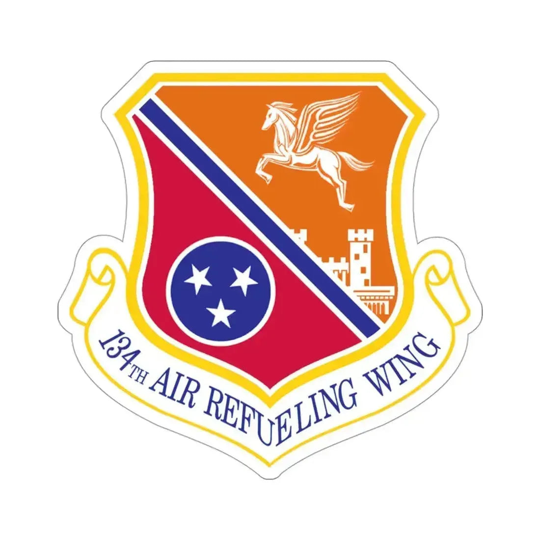134th Air Refueling Wing (U.S. Air Force) STICKER Vinyl Die-Cut Decal 3 Inch - The Sticker Space