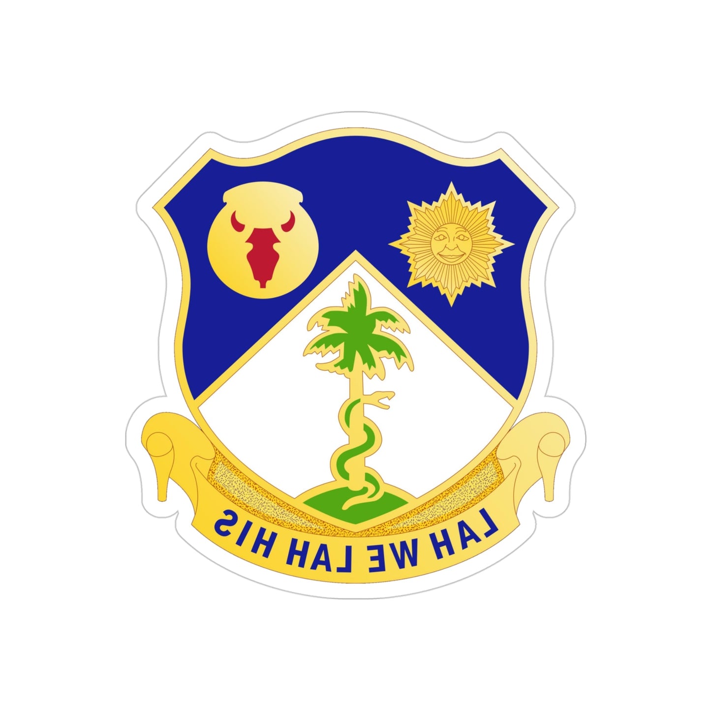 134th Cavalry Regiment (U.S. Army) REVERSE PRINT Transparent STICKER-4" × 4"-The Sticker Space