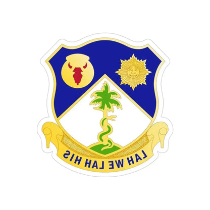 134th Cavalry Regiment (U.S. Army) REVERSE PRINT Transparent Die-Cut STICKER 4 Inch Die-Cut Transparent - The Sticker Space