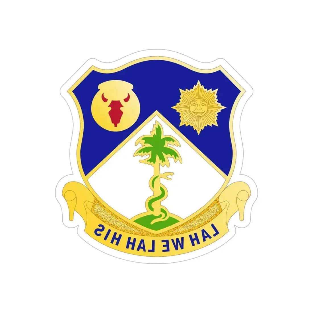 134th Cavalry Regiment (U.S. Army) REVERSE PRINT Transparent Die-Cut STICKER - The Sticker Space