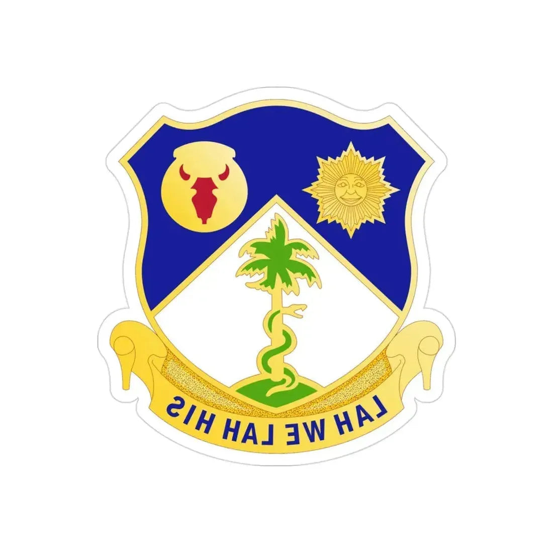 134th Cavalry Regiment (U.S. Army) REVERSE PRINT Transparent Die-Cut STICKER - The Sticker Space